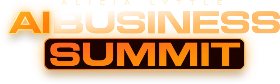 AI Business Summit logo, hosted by Alicia Lyttle